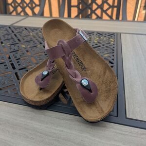 Birkenstock Gizeh Braided 39 Purple Leather Flip Flop Sandals